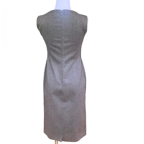 ALBERTA FERRETTI 90s Wool Sheath Dress. Crystal Beading Details. Minimalist HOT! - Picture 4 of 13